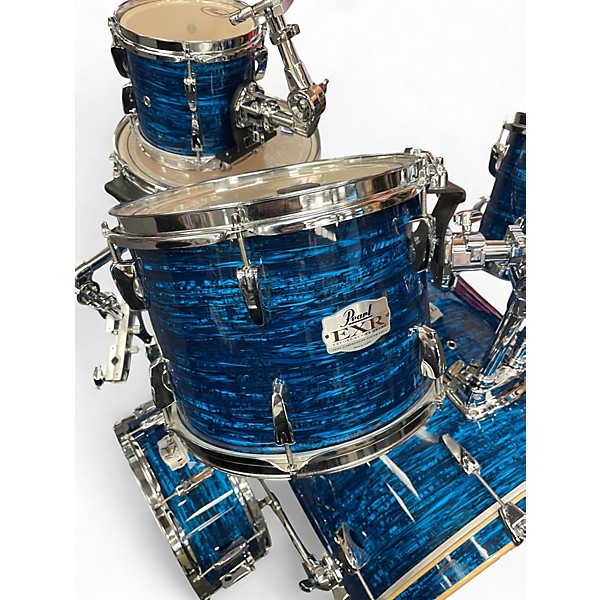 Used Pearl 7 Piece EXPORT SERIES EXR BLUE STRATA Drum Kit