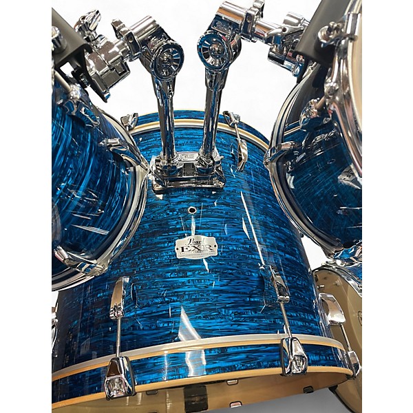 Used Pearl 7 Piece EXPORT SERIES EXR BLUE STRATA Drum Kit