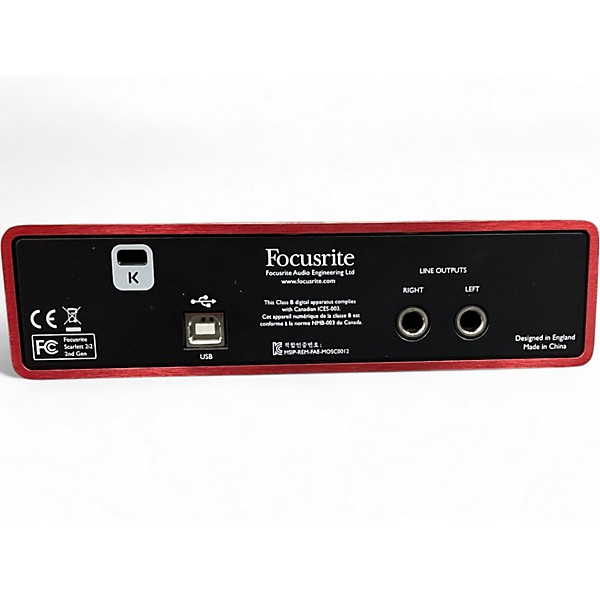 Used Focusrite Scarlett 2i2 Gen 2 Audio Interface
