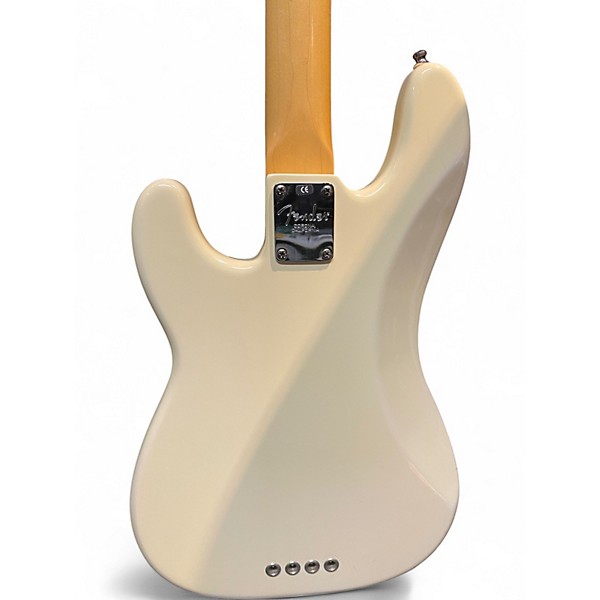 Used 1999 Fender American Standard Precision Bass Olympic White Electric Bass Guitar