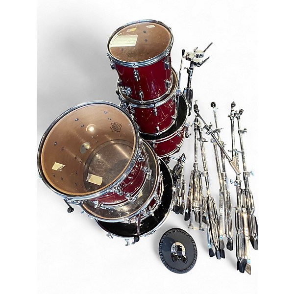 Vintage 1970s Ludwig 6 Piece Rocker Red Drum Kit