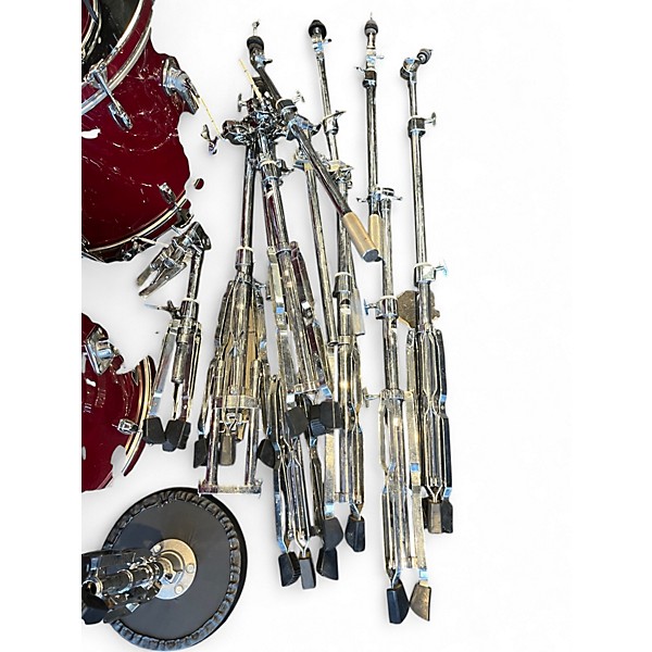 Vintage 1970s Ludwig 6 Piece Rocker Red Drum Kit