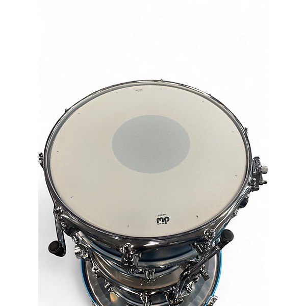 Used DW 4 Piece FREQUENT FLYER AQUA METALLIC Drum Kit