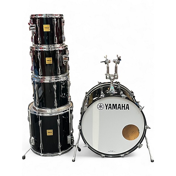 Used Yamaha 5 Piece Rock Tour Custom Black Galaxy Sparkle Drum Kit