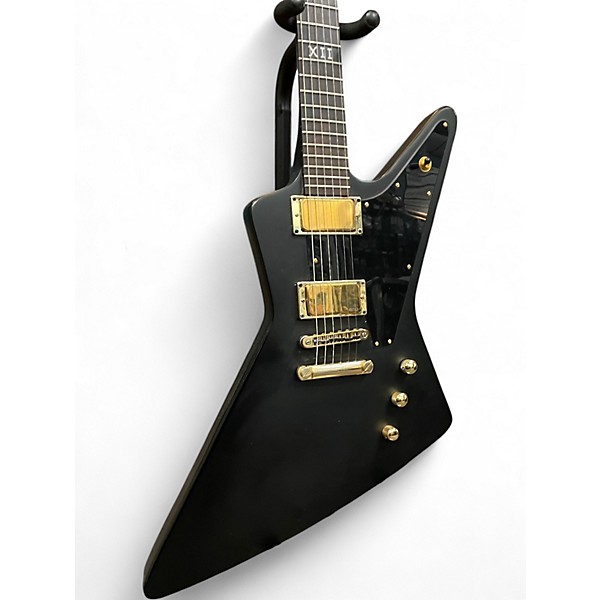 Used Epiphone Gothic 1958 Explorer Matte Black Solid Body Electric Guitar