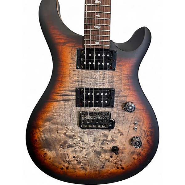 Used PRS SE EXOTIC CUSTOM 24-08 CHARCOAL CHERRY MIDNIGHT BURST Solid Body Electric Guitar