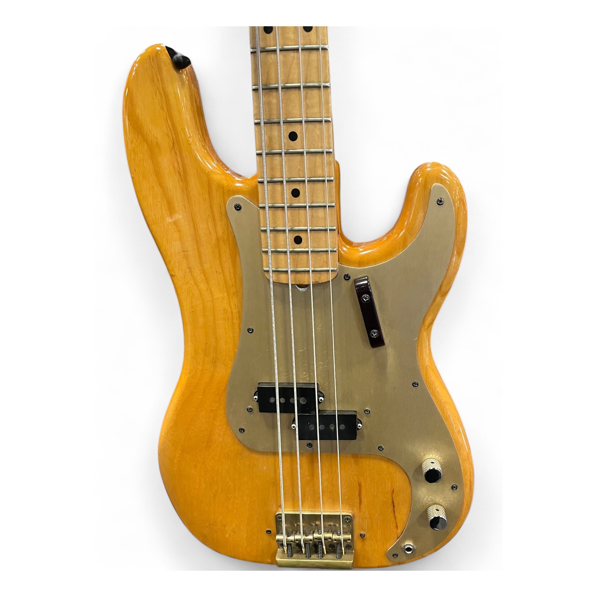 Vintage 1977 Fender Precision Bass Natural Electric Bass Guitar