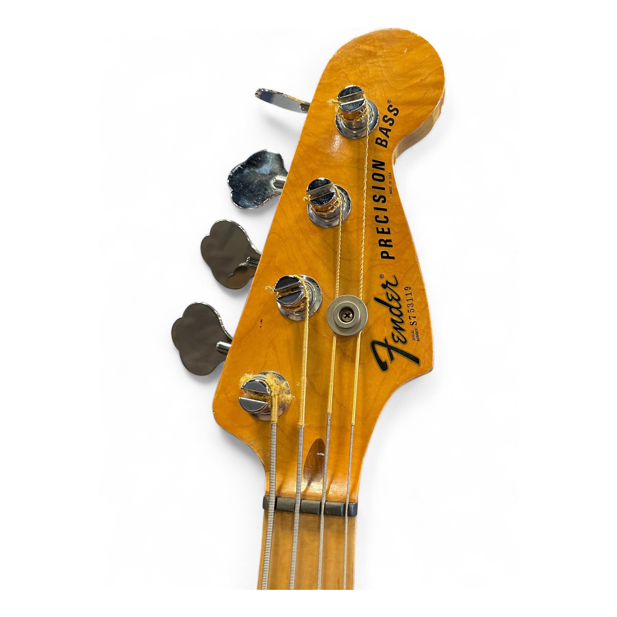 Vintage 1977 Fender Precision Bass Natural Electric Bass Guitar