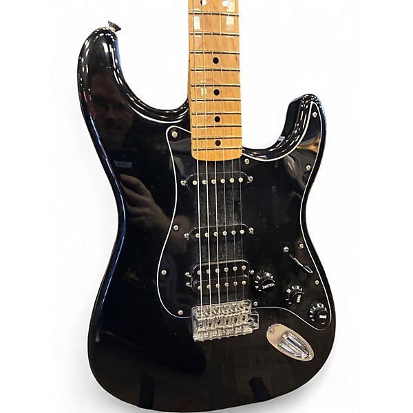 Used Fender FSR Standard Stratocaster HSS Black Solid Body Electric Guitar
