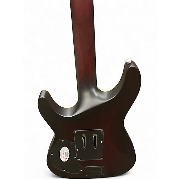 Used Schecter Guitar Research C1 FRS Platinum Crimson Red Burst Solid Body Electric Guitar