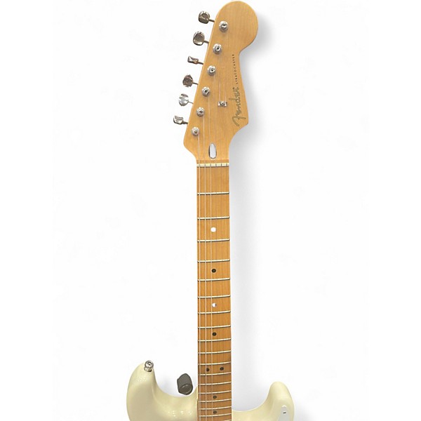 Used Fender Artist Series Jimmie Vaughan Tex-Mex Stratocaster Olympic White Solid Body Electric Guitar
