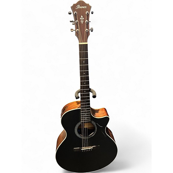 Used Ibanez AE140 Weathered Black Acoustic Electric Guitar