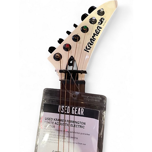 Used Kramer FERRINGTON White Acoustic Electric Guitar