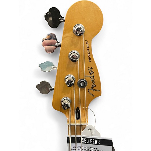 Used Fender Player II Precision Bass Aquatone Blue Electric Bass Guitar