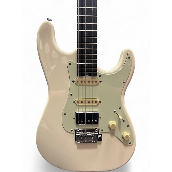 Used Schecter Guitar Research Nick Johnston Traditional HSS Atomic White Solid Body Electric Guitar