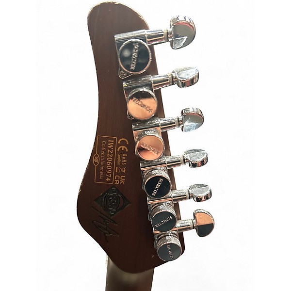 Used Schecter Guitar Research Nick Johnston Traditional HSS Atomic White Solid Body Electric Guitar