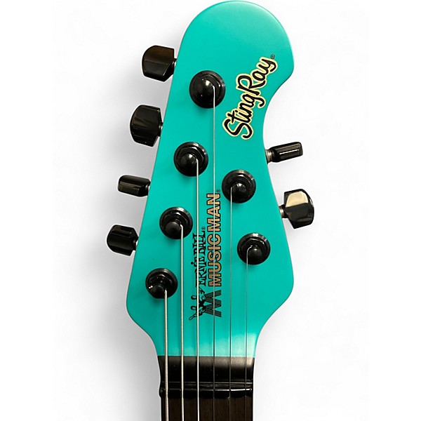 Used Ernie Ball Music Man Ryan "Fluff" Bruce Siganture Seafoam Green Solid Body Electric Guitar