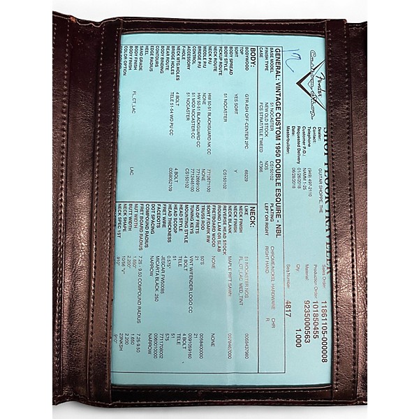 Used Fender Vintage Custom 1950 Esquire Butterscotch Blonde Solid Body Electric Guitar