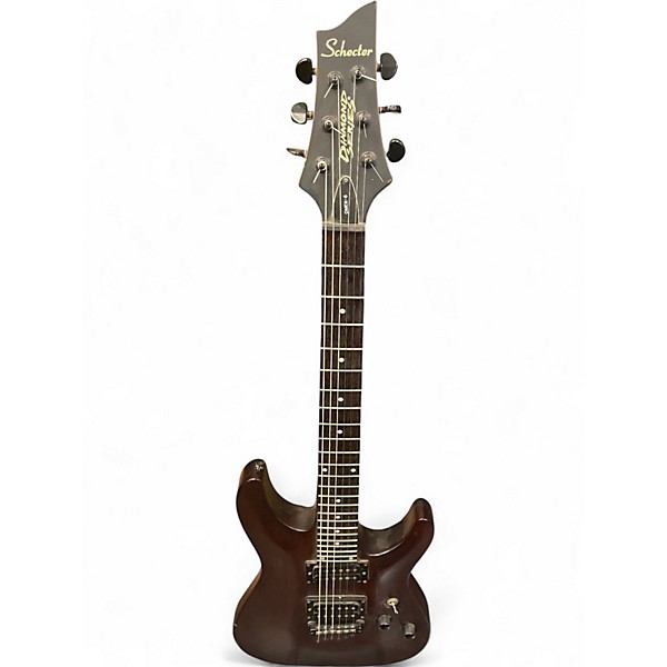 Used Schecter Guitar Research Omen 6 Worn Cherry Solid Body Electric Guitar