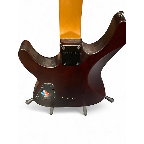 Used Schecter Guitar Research Omen 6 Worn Cherry Solid Body Electric Guitar