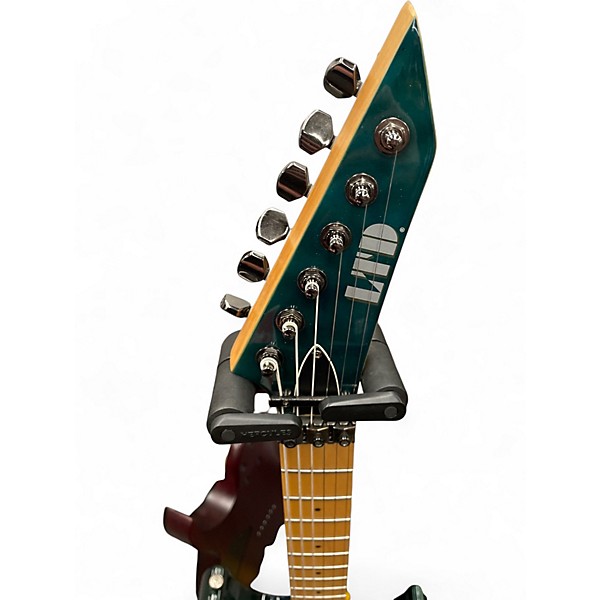 Used ESP LTD MH103QM Turquoise Solid Body Electric Guitar