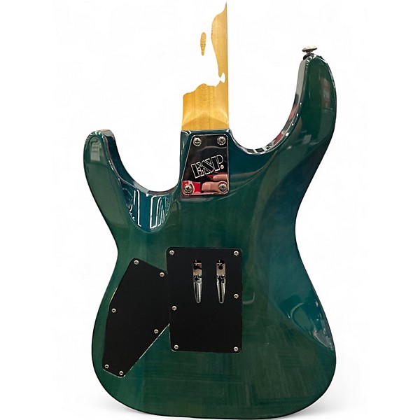 Used ESP LTD MH103QM Turquoise Solid Body Electric Guitar