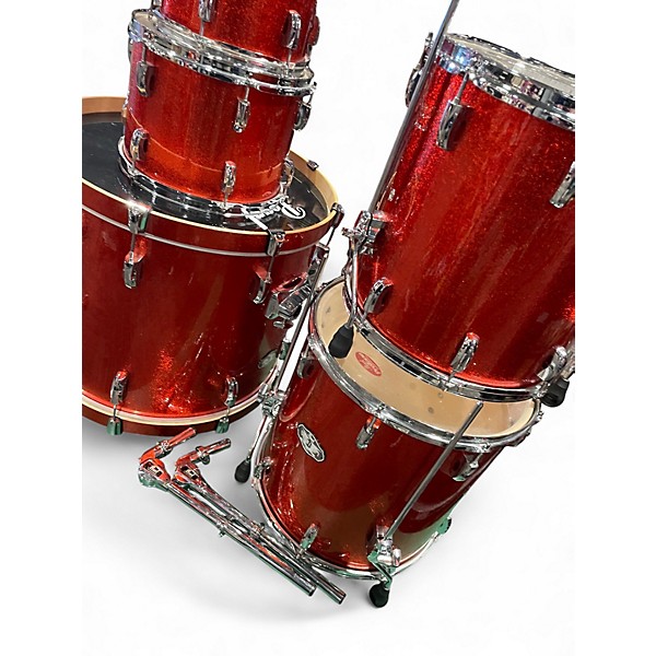 Used Pearl 5 Piece Vision Metallic Orange Drum Kit