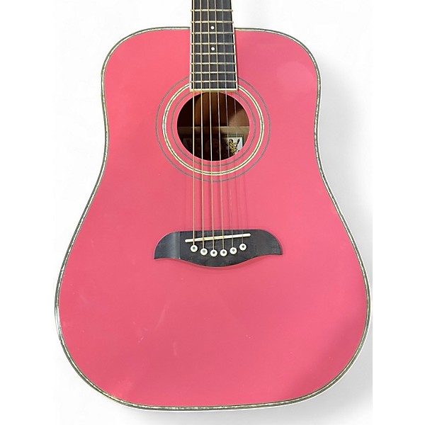 Used Oscar Schmidt OG1P-A PINK Acoustic Guitar
