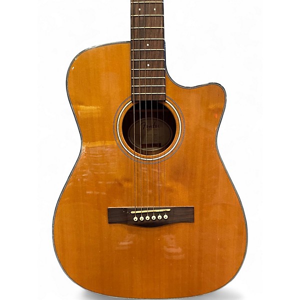 Used Fender CF140SCE Folk Natural Acoustic Electric Guitar