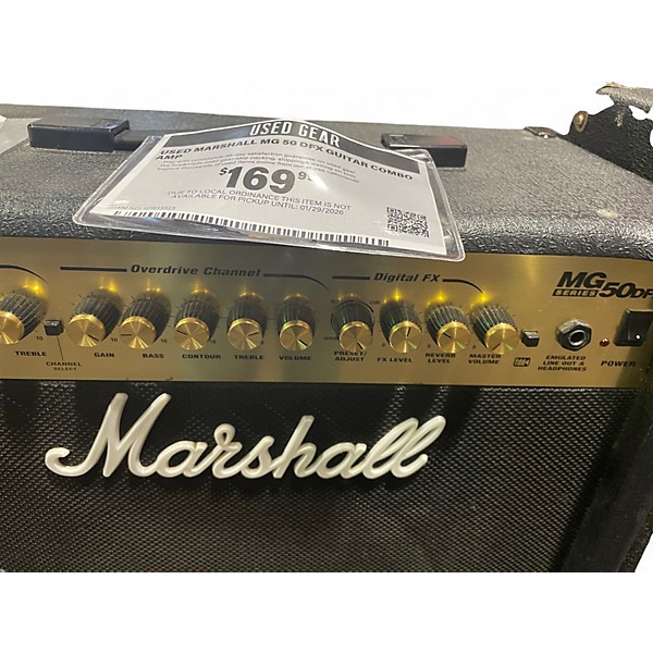 Used Marshall MG 50 DFX Guitar Combo Amp