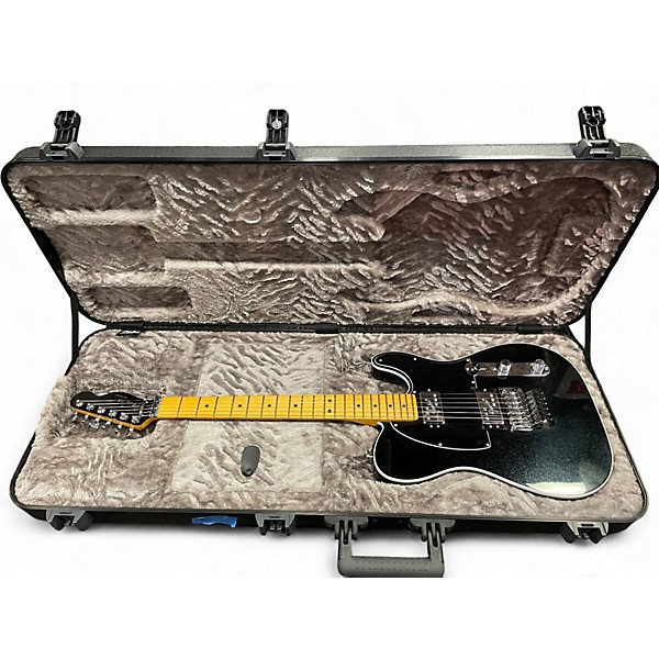 Used Fender American Ultra Luxe Telecaster Floyd Rose HH  Black Solid Body Electric Guitar
