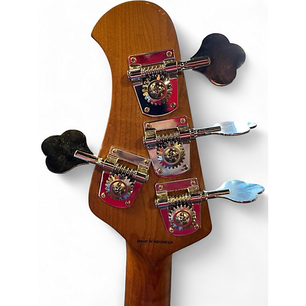 Used Sterling by Music Man Ray34 Blue Sparkle Electric Bass Guitar