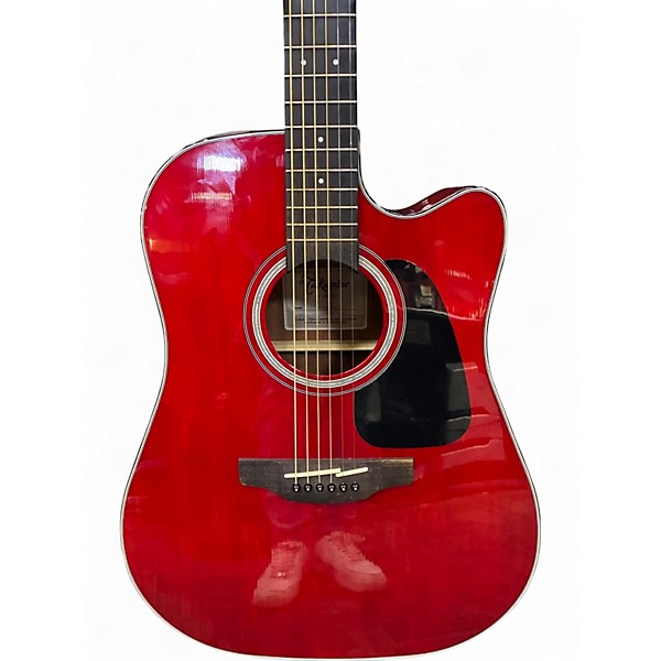 Used Takamine GD30CE Red Acoustic Electric Guitar