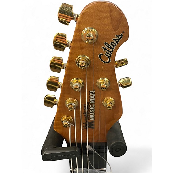 Used Ernie Ball Music Man Jason Richardson Signature Cutlass 7 Rorschach Red Solid Body Electric Guitar