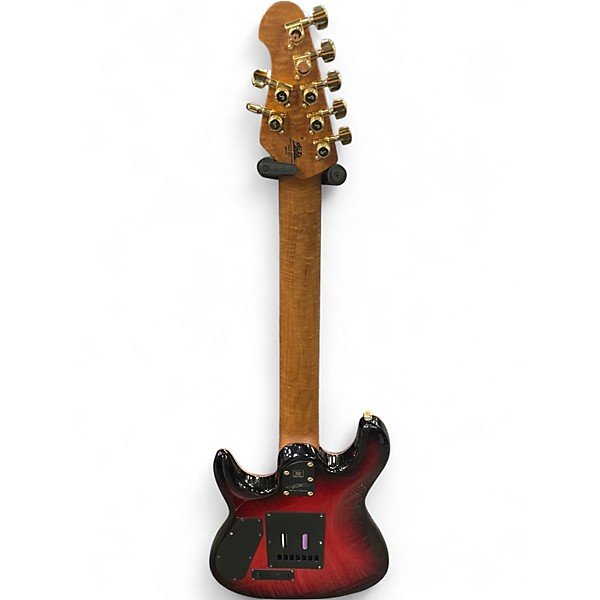 Used Ernie Ball Music Man Jason Richardson Signature Cutlass 7 Rorschach Red Solid Body Electric Guitar