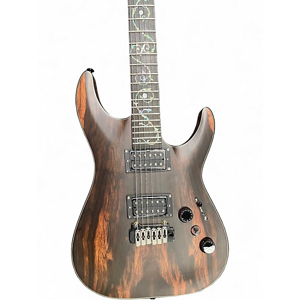 Used Schecter Guitar Research C1 Exotic Ebony Natural Solid Body Electric Guitar