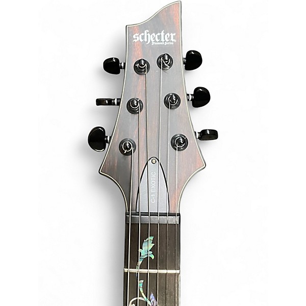 Used Schecter Guitar Research C1 Exotic Ebony Natural Solid Body Electric Guitar