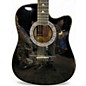 Used Esteban Black and Silver  Black and Silver Acoustic Guitar