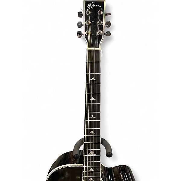 Used Esteban Black and Silver  Black and Silver Acoustic Guitar