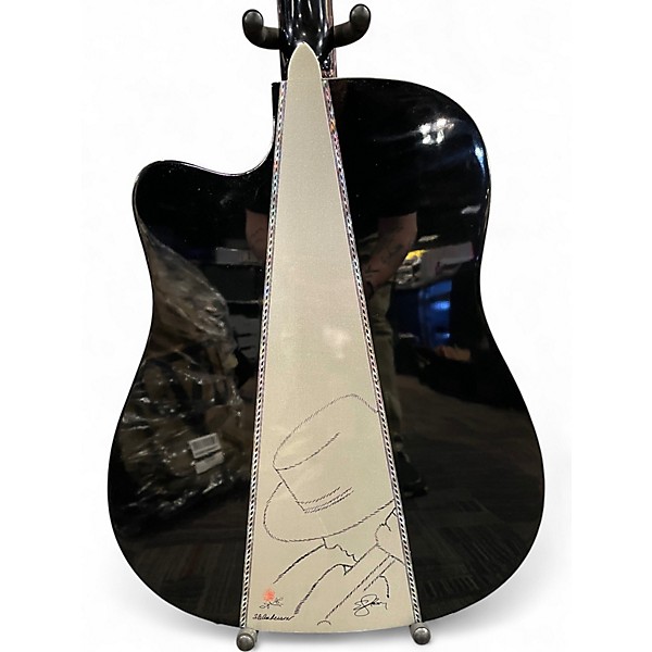 Used Esteban Black and Silver  Black and Silver Acoustic Guitar