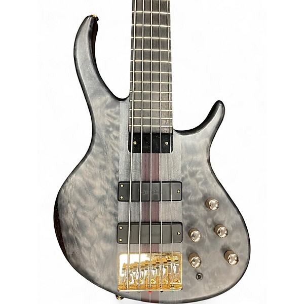 Used Tobias CLASSIC V Trans Black Electric Bass Guitar