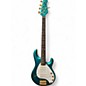 Used Ernie Ball Music Man Stingray HH 5 String Ocean Sparkle Electric Bass Guitar thumbnail