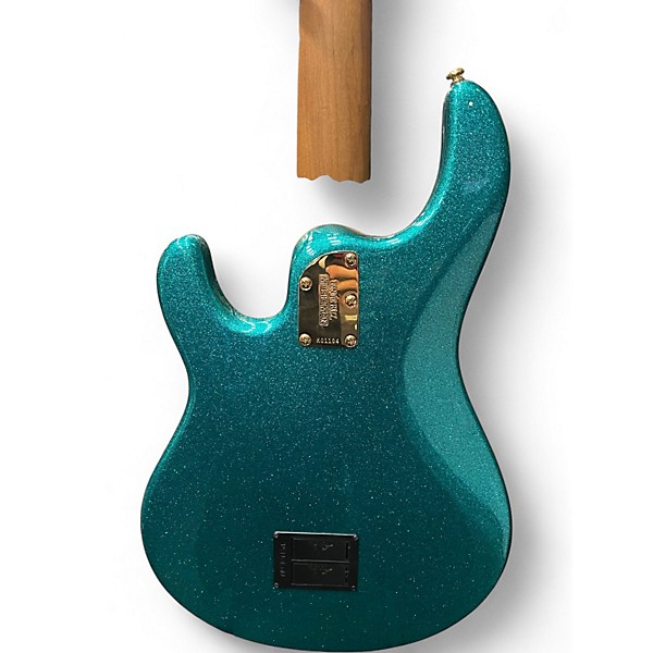 Used Ernie Ball Music Man Stingray HH 5 String Ocean Sparkle Electric Bass Guitar