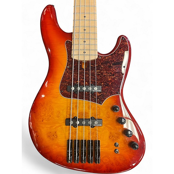 Used Anaconda ULTRA J5 2 Tone Sunburst Electric Bass Guitar