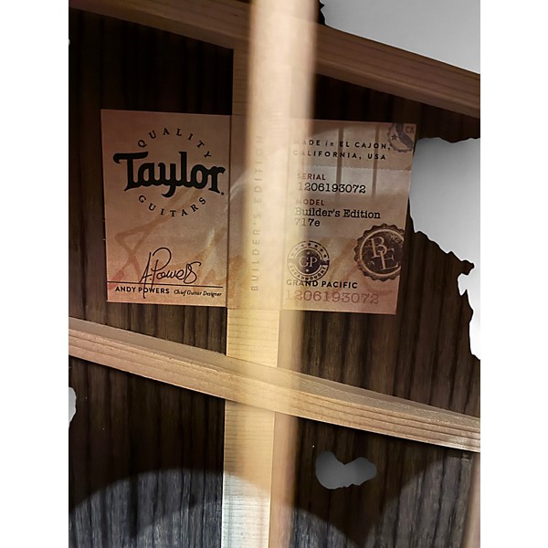 Used 2020s Taylor 717e Builder's Edition Natural Acoustic Guitar