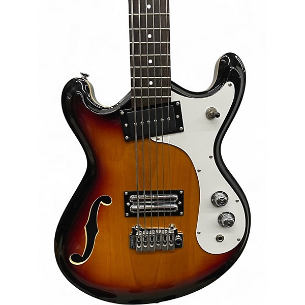 Used Danelectro 66BT Baritone 3 Tone Sunburst Solid Body Electric Guitar