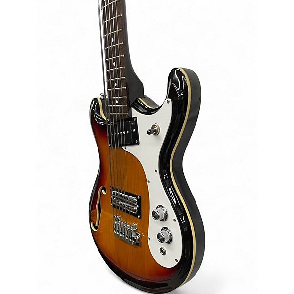 Used Danelectro 66BT Baritone 3 Tone Sunburst Solid Body Electric Guitar