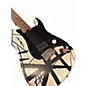 Used EVH Striped Series AGED Black and White Solid Body Electric Guitar