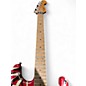 Used EVH Striped Series Frankie Red with Black and White Stripes Solid Body Electric Guitar