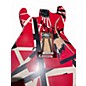Used EVH Striped Series Frankie Red with Black and White Stripes Solid Body Electric Guitar